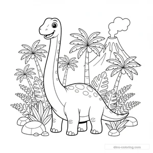 Coloriage Apatosaurus #4