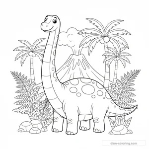 Coloriage Apatosaurus #3
