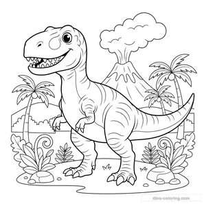 Coloriage Carcharodontosaurus #5