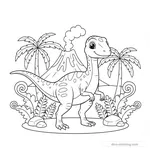 Desenho de Coelophysis #5
