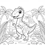 Desenho de Compsognathus #3