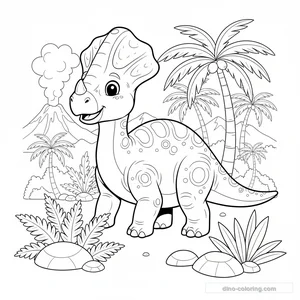 Coloriage Corythosaurus #5