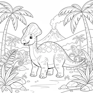 Coloriage Corythosaurus #4