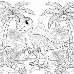 Coloriage Deinonychus #4