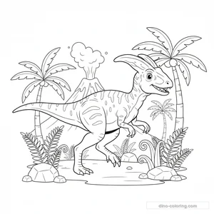 Desenho de Dilophosaurus