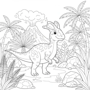 Coloriage Dilophosaurus #4