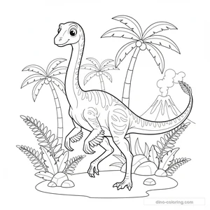Desenho de Gallimimus #3