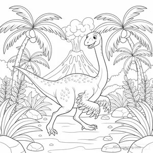 Desenho de Gallimimus #2