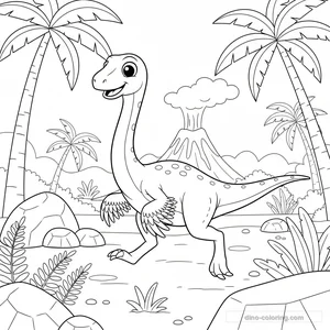 Desenho de Gallimimus #4