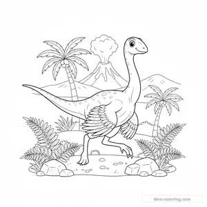 Coloriage Gallimimus #5