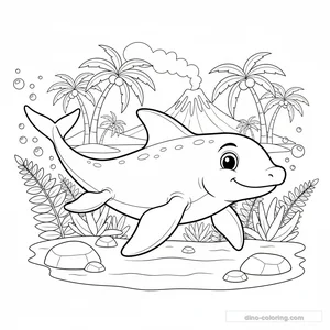Coloriage Ichthyosaurus #2