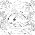 Desenho de Ichthyosaurus #3