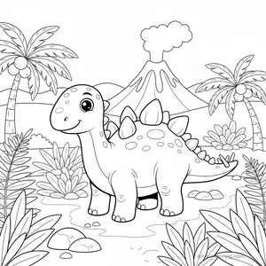 Desenho de Kentrosaurus #4