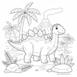 Desenho de Kentrosaurus #5