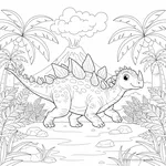 Desenho de Kentrosaurus
