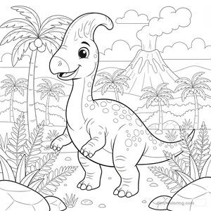 Desenho de Lambeosaurus #5