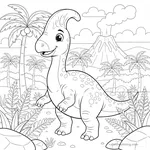 Desenho de Lambeosaurus #5