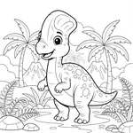 Desenho de Lambeosaurus #3