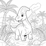 Desenho de Lambeosaurus #4
