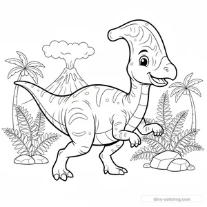 Coloriage Lambeosaurus