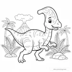 Desenho de Lambeosaurus