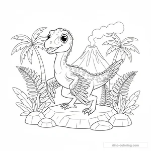 Coloriage Microraptor #3