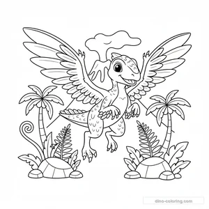 Desenho de Microraptor