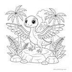 Desenho de Microraptor #5