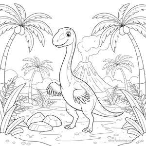 Ornithomimus Ausmalbild #2