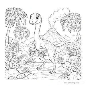 Desenho de Ornithomimus #4