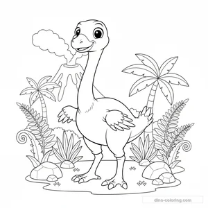 Desenho de Ornithomimus #3