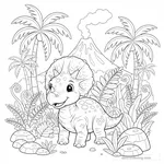 Desenho de Protoceratops #4