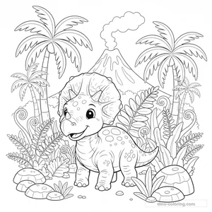 Desenho de Protoceratops #4
