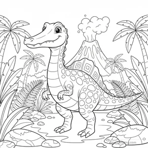 Coloriage Suchomimus #4
