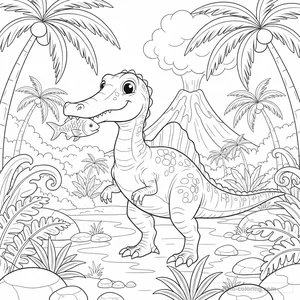 Coloriage Suchomimus #2