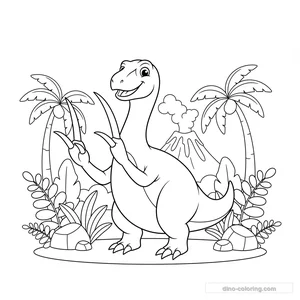 Desenho de Therizinosaurus #3