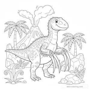 Coloriage Therizinosaurus #2