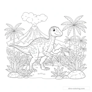 Coloriage Therizinosaurus #4