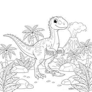 Desenho de Utahraptor #5