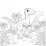 Desenho de Utahraptor #5
