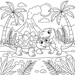 Defending Ankylosaurus Ausmalbild #8