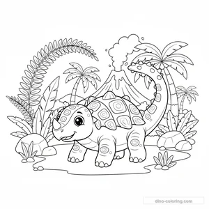 Disegno Club Tail Ankylosaurus da Colorare #10