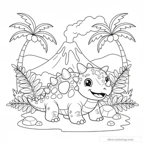 Desenho Friendly Ankylosaurus para Colorir #37