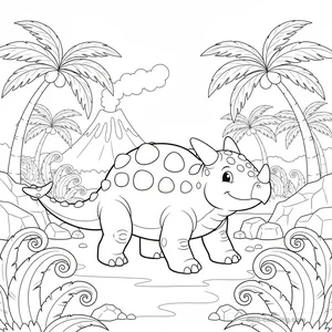 Desenho Armored Ankylosaurus para Colorir #27