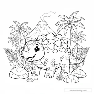Desenho Detailed Ankylosaurus para Colorir #23