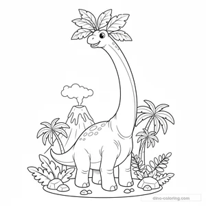 Desenho Long Neck Brachiosaurus para Colorir #28