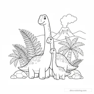 Brachiosaurus Family Ausmalbild #27