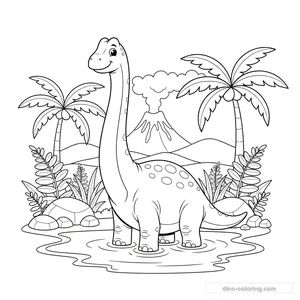 Brachiosaure au Lac #8