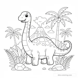 Desenho Whip Tail Diplodocus para Colorir #28