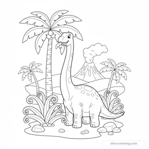 Eating Diplodocus Ausmalbild #6